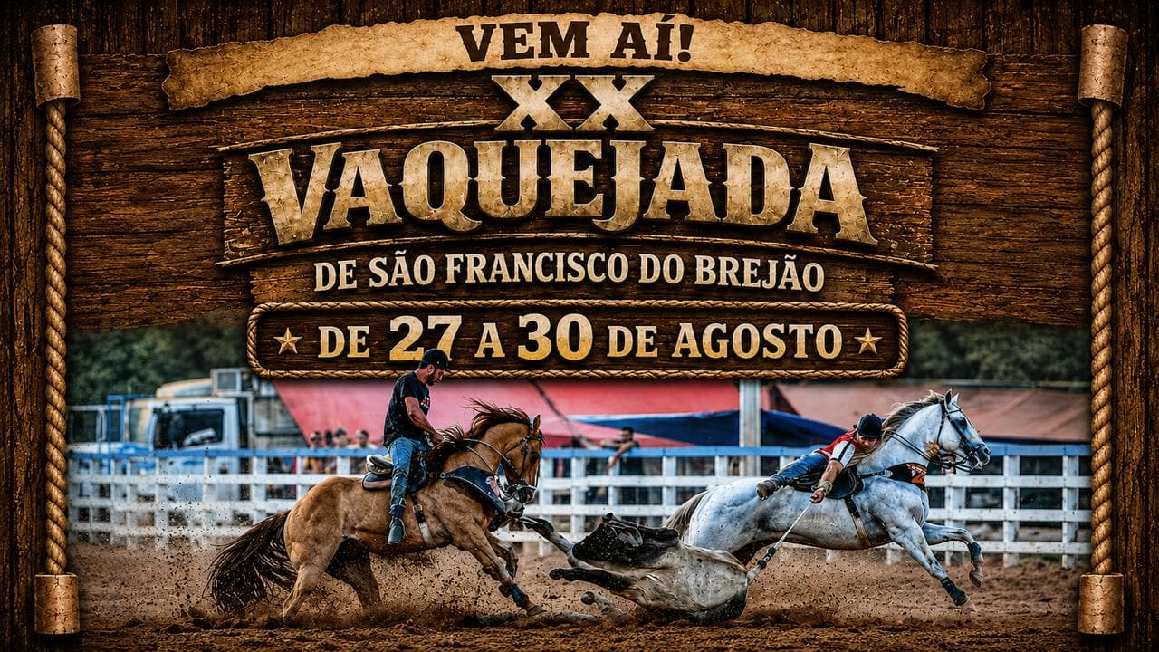 Banner de XX Vaquejada de São Franscico do Brejão
